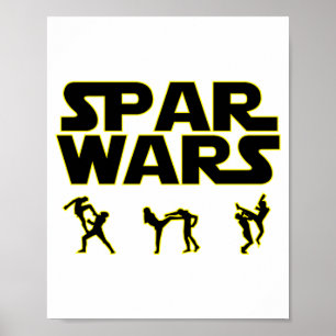 Poster Spar Wars Taekwondo Mma Karate T Shirt