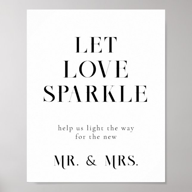 Poster Sparkler - Signal Mariage d'envoi (Devant)