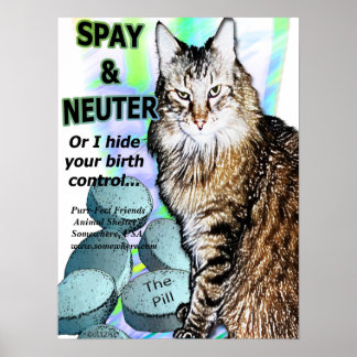 Poster Spay et Neuter (ou je cache votre contrôle de la n