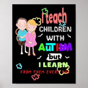 Poster Spécial Ed SPED Professeur Enseigner Cool Autisme 