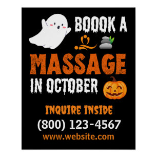 Poster Spécial massage d'Halloween