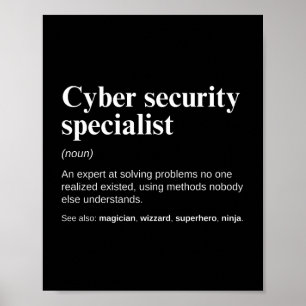 Poster Spécialiste de la cybersécurité Drôle de travail d