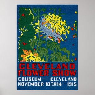 Poster Spectacle de fleurs de Cleveland 1915