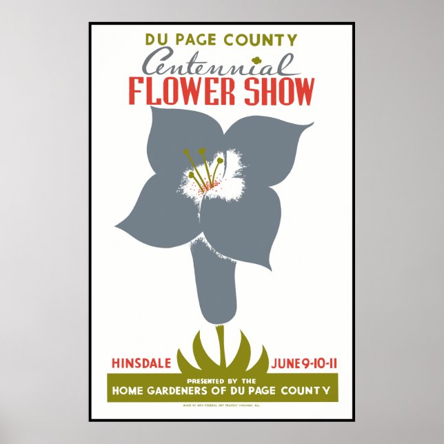 Poster Spectacle de fleurs du comté de DuPage (Devant)