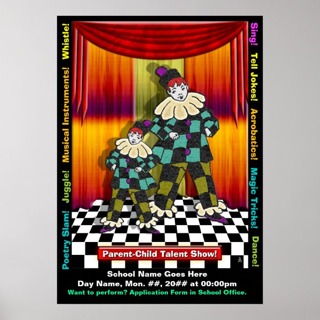 Poster Spectacle de talent parent-enfant (Devant)