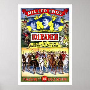 Poster Spectacle Vintage Miller Bros. 101 Ranch Far West