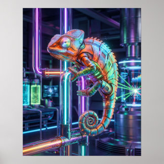Poster Spectre de titane Caméléon Pipe Art