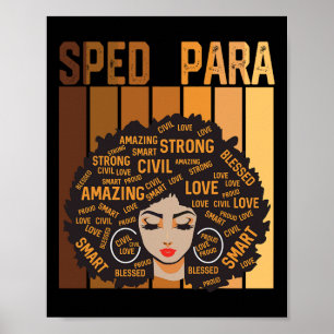 Poster Sped Para Afro Afro-Américaines Mois de l'histoire