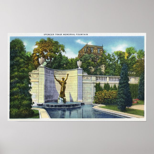 Poster Spencer Trask Memorial Fountain View (Devant)