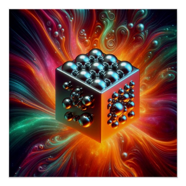 Poster Sphère Platine (Devant)