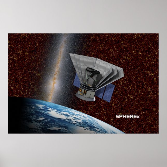 Poster SPHEREx Chasseur Galaxy Spacecraft (Devant)