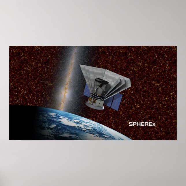 Poster SPHEREx Chasseur Galaxy Spacecraft (Devant)