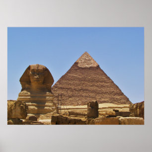 Poster Sphinx Et Pyramide
