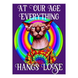 Poster Sphynx Chat sur la colline Anniversaire