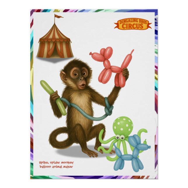 Poster Spike's balloon monkey magic (Devant)