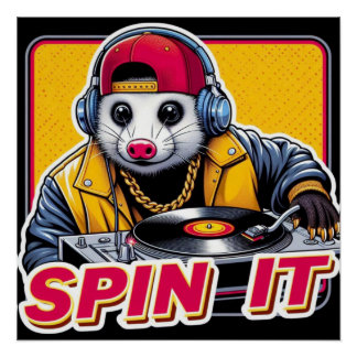 POSTER SPIN IT-OPOSSUM DJ 3