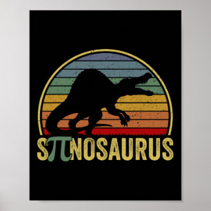 Poster Spinosaurus - Jour de Pi Dinosaure Drôle de Blague