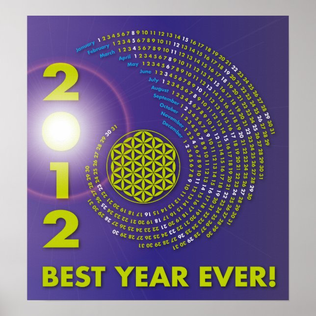Poster Spiral-Calendar 2012, La Fleur de la Vie (Devant)