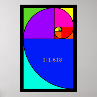Poster Spiral de Fibonacci