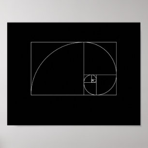 Poster Spiral de Fibonacci