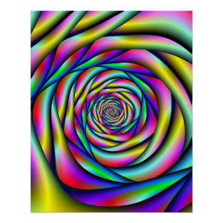 Poster Spirale arc-en-ciel