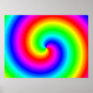 Poster spirale Arc-en-ciel-colorée de gradient