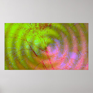 Poster Spirale d'arbres rouges.