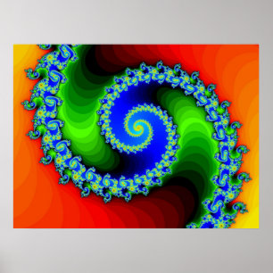 Poster Spirale d'arc-en-ciel, simple (copie)
