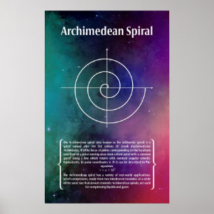 Poster Spirale d'Archimède