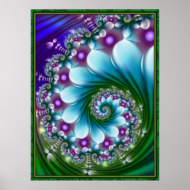 Poster Spirale de Fleur de Mer (Devant)