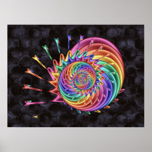 Poster Spirale des ciseaux