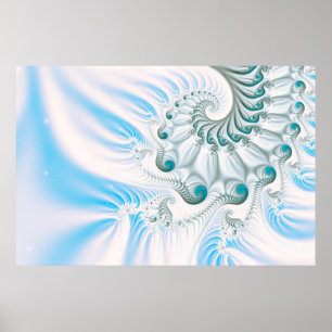 Poster Spirale neige hivernale