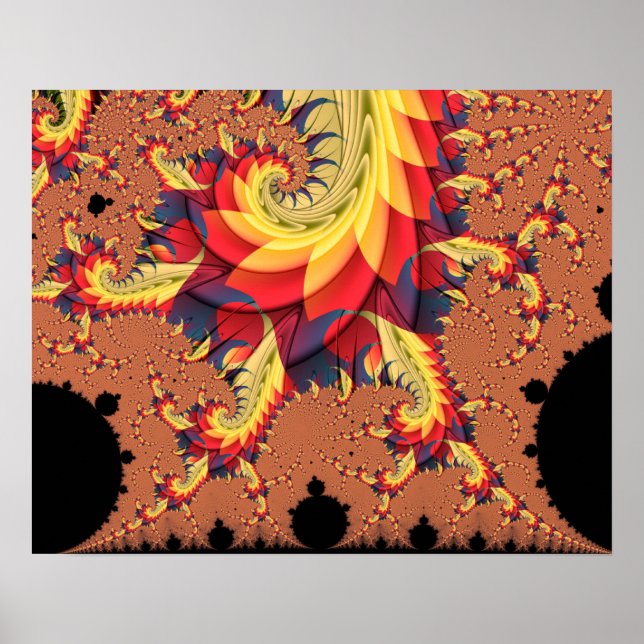 Poster Spirales de Mandelbrot (Devant)