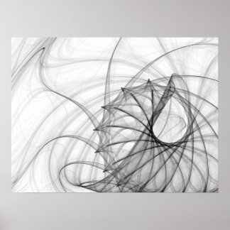 Poster Spirales et épines d'encre