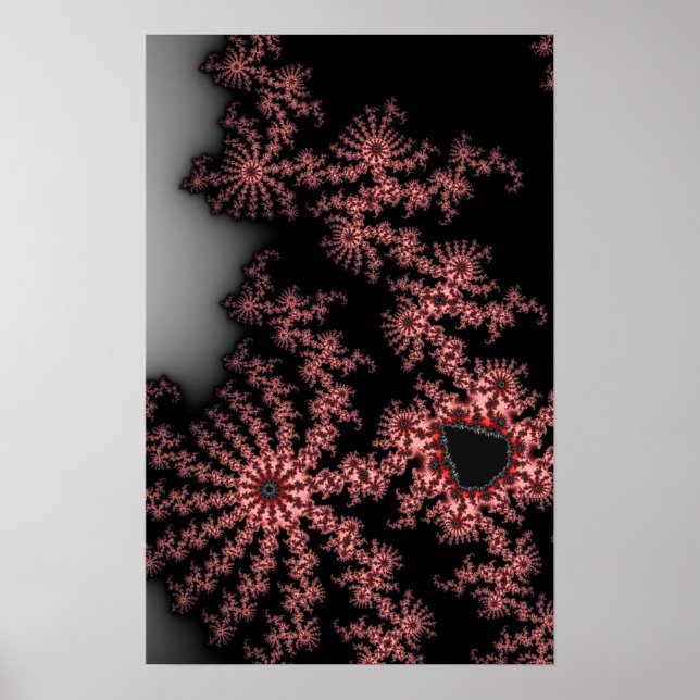 Poster Spirales roses (Devant)