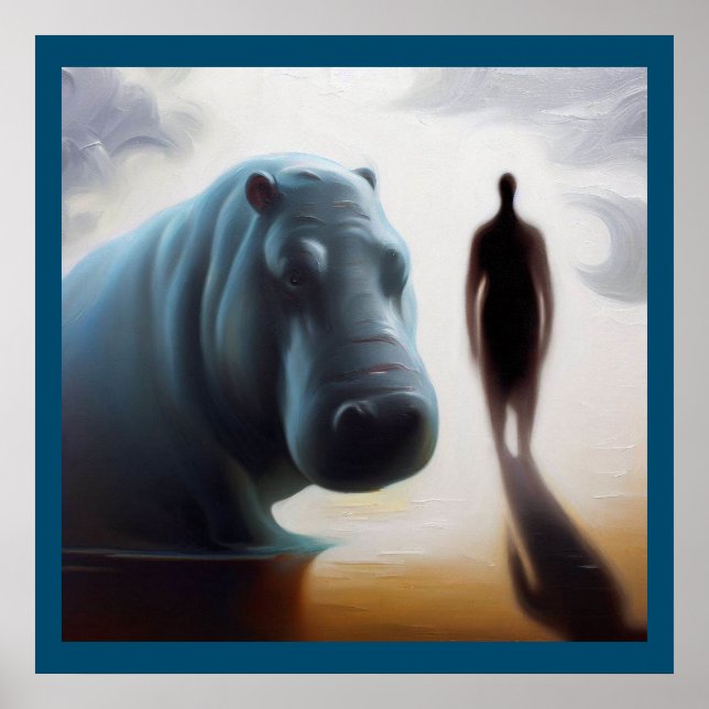 Poster Spirit Animal Hippopotamus 3 (Devant)