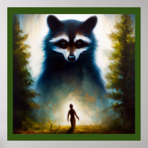 Poster Spirit Animal Raccoon 2