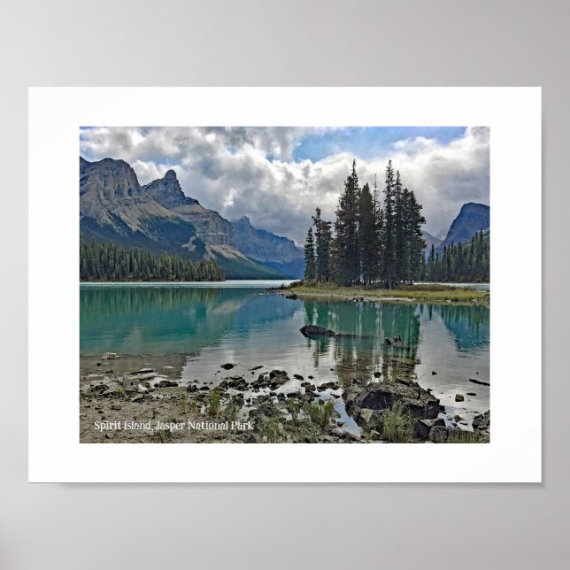 Poster Spirit Island Maligne Lake Parc national du Jasper (Devant)
