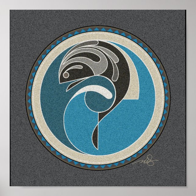 Poster Spirit Of Fish Gray arrière - plan (Devant)