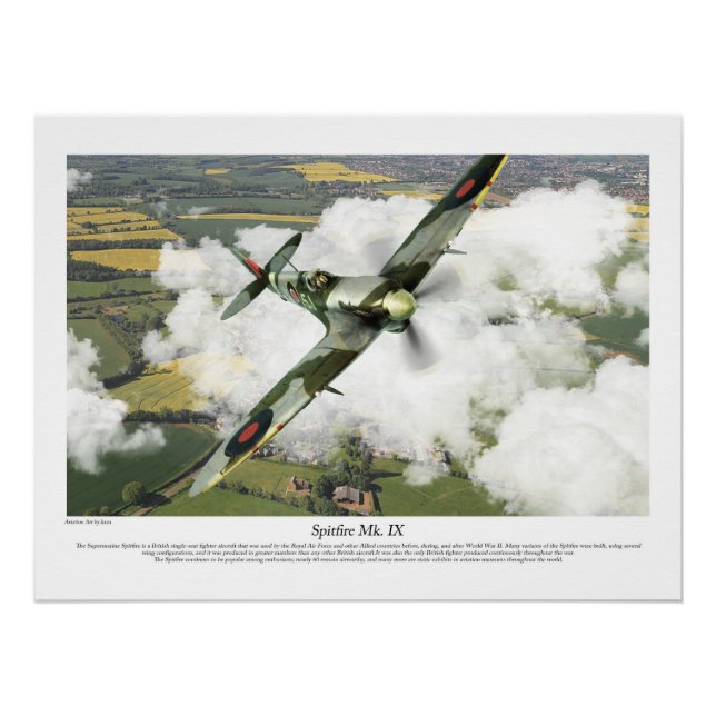 Poster Spitfire Mk. IX (Devant)