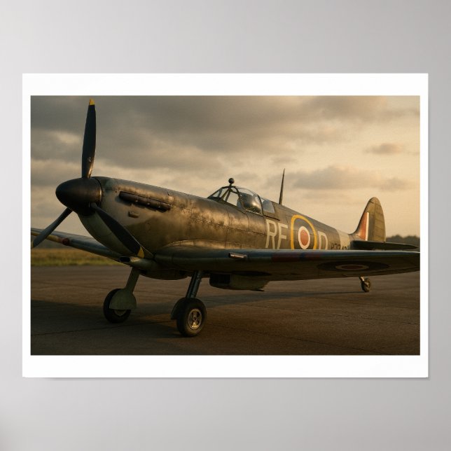 Poster Spitfire WW2 Warbird (Devant)