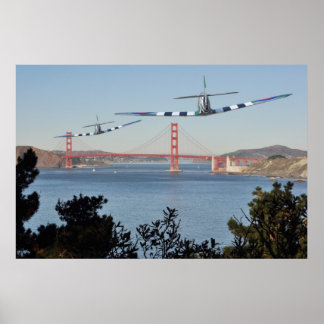 Poster Spitfire's et Golden Gate Bridge