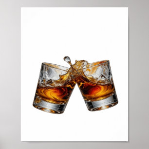 Poster Splash de WHISKY Bold argenté