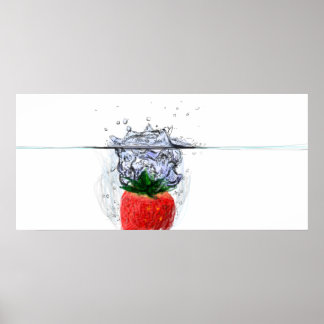 Poster Splash fraise