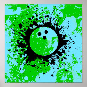 Poster splatz de bowling