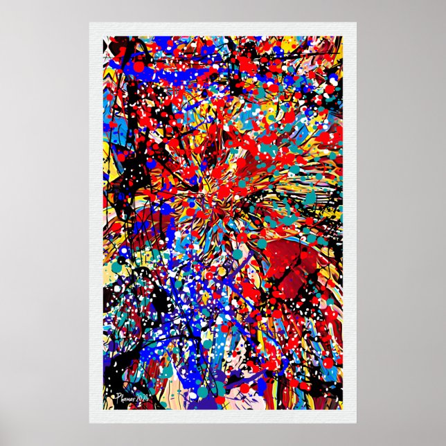 Poster Splatz Expressionnisme Paint Splatter (Devant)
