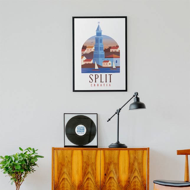 Poster Split Croatie Dalmatie Vintage (split croatia vintage travel poster)