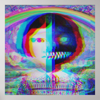 Poster Split Face Nightmare