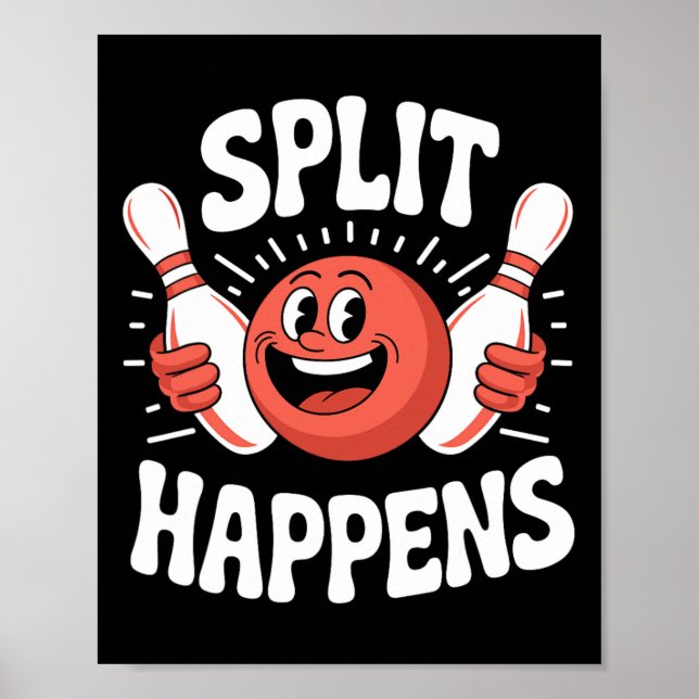 Poster Split Happy Retro Bowling (Devant)