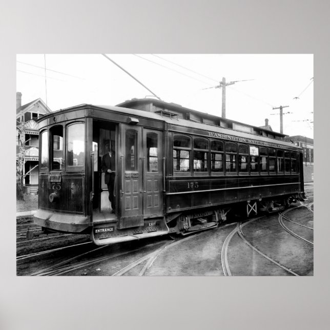 POSTER SPOKANE ELECTRIC STREET CAR 1915 (Devant)